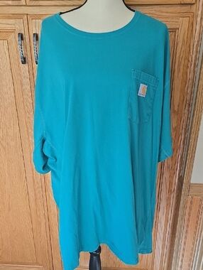 Carhartt Force Men’s Teal Short-Sleeve Pocket Tee XXXXL